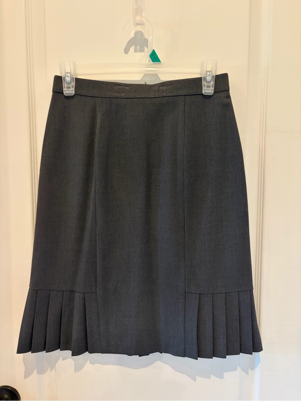 Classic Charcoal Pleated Hem Women's Skirt